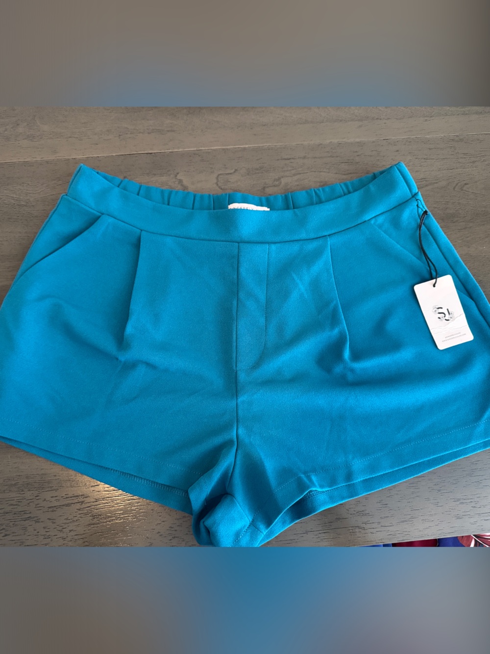 Sincerely Jules Bright Teal High-Rise Shorts